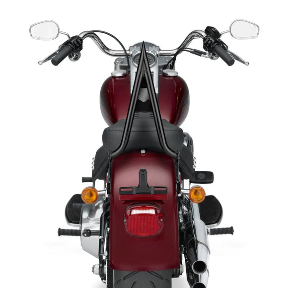 2007 - 2017 Harley Fat Boy FLSTF Softail Standard Quick Detachable Black Passenger Backrest Sissy Bar - Mofun - 90302131