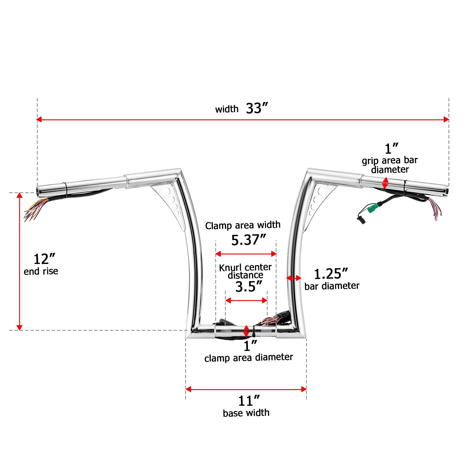 2008 - 2013 Harley Road Glide PRE - WIRED APE Hanger Bar - Flat Handlebar - Mofun - 90101503