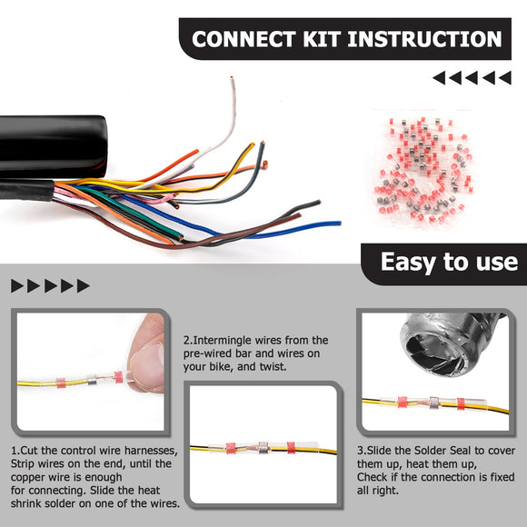 2008 - 2013 Harley Street Glide/Electra Glide/Ultra Limited Black 12" PRE - WIRED Bagger Handlebar - Mofun - 90101512