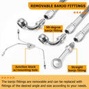 2008 - 2013 Harley Touring Non - ABS Models Extended Length Non - ABS Hydraulic Front Brake Line Kit (for 16" - 18" Handlebar) - Mofun - 90110044