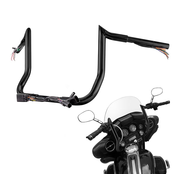 2008 - 2013 Harley Touring Street Glide/Electra Glide/Ultra Limited 10" PRE - WIRED Bagger Monkey Bar - Sharp Handlebar - Mofun - 90101516