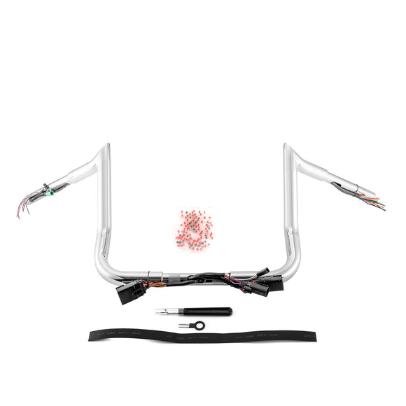 2008 - 2013 Harley Touring Street Glide/Electra Glide/Ultra Limited 10" PRE - WIRED Bagger Monkey Bar - Sharp Handlebar - Mofun - 90101516