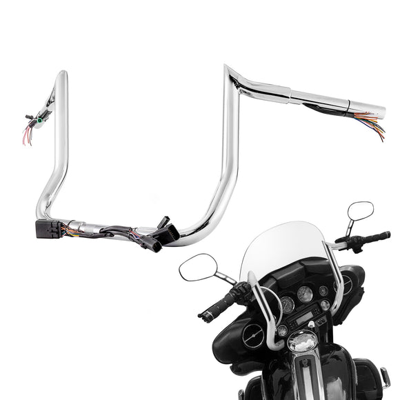 2008 - 2013 Harley Touring Street Glide/Electra Glide/Ultra Limited 10" PRE - WIRED Bagger Monkey Bar - Sharp Handlebar - Mofun - 90101515