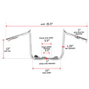 2008 - 2013 Harley Touring Street Glide/Electra Glide/Ultra Limited Pre - Wired 12" Handlebar - Mofun - 90101511