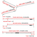2008 - 2017 Harley Dyna Fat Bob / Low Rider Non - ABS Models Extended Length Throttle and Idle Cable, Clutch Cable with Hydraulic Front Non - ABS Brake Line Kit (for 12" - 14" Handlebar Non - ABS) - Mofun - 90109234