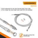 2009 - 2012 Harley Touring CVO/Ultra w/ABS Models Extended Length Clutch Line, Upper and Lower Hydraulic Front ABS Brake Line Kit (for 12" - 14" Handlebar ABS) - Mofun - 90109026