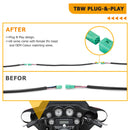 2009 - 2013 Harley Touring ABS Models Throttle by Wire Extension, Extended Length Clutch Cable, Upper and Lower Hydraulic ABS Front Brake Line (for 12" - 14" Handlebar ABS) - Mofun - 90109022