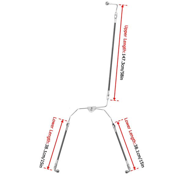 2009 - 2013 Harley Touring Electra Glide/Road King/Road Glide ABS Models Extended Length ABS Hydraulic Front Brake Line Kit - Mofun - 90110082