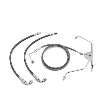 2009 - 2013 Harley Touring Electra Glide/Road King/Road Glide ABS Models Extended Length ABS Hydraulic Front Brake Line Kit - Mofun - 90110081