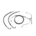 2009 - 2013 Harley Touring Electra Glide/Road King/Road Glide ABS Models Extended Length ABS Hydraulic Front Brake Line Kit - Mofun - 90110081