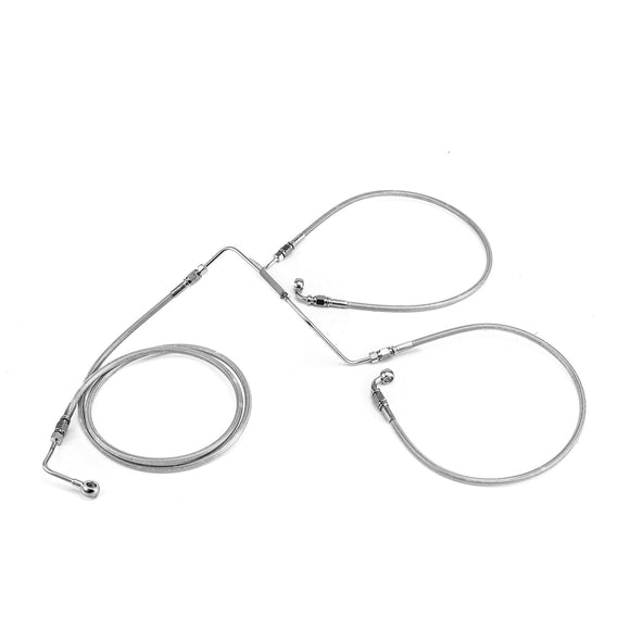 2009 - 2013 Harley Touring Electra Glide/Road King/Road Glide ABS Models Extended Length ABS Hydraulic Front Brake Line Kit - Mofun - 90110082