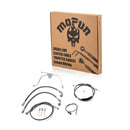 2009 - 2013 Harley Touring Non - ABS Models Electronic Throttle Control Single Wiring Harness, Extended Length Clutch Cable and Hydraulic Front Non - ABS Brake Line (for 16" - 18" Handlebar Non - ABS) - Mofun - 90109208