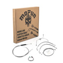 2009 - 2013 Harley Touring Non - ABS Models Throttle by Wire Extension, Extended Length Clutch Cable and Hydraulic Front Non - ABS Brake Line (for 12" - 14" Handlebar Non - ABS) - Mofun - 90109205