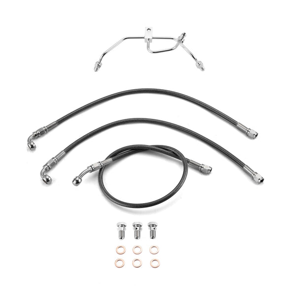 2009 - 2017 Dyna Fat Bob / Low Rider Non - ABS Models Extended Length Non - ABS Hydraulic Front Brake Line Kit (for 16" - 18" Handlebar) - Mofun - 90110283