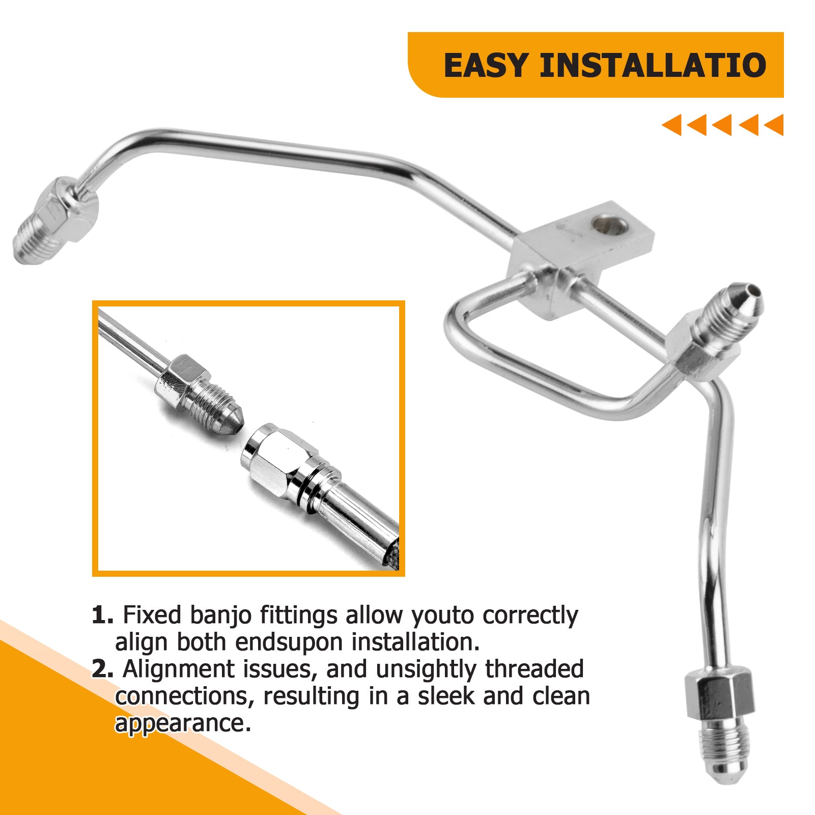 2009 - 2017 Dyna Fat Bob / Low Rider Non - ABS Models Extended Length Non - ABS Hydraulic Front Brake Line Kit (for 16" - 18" Handlebar) - Mofun - 90110284