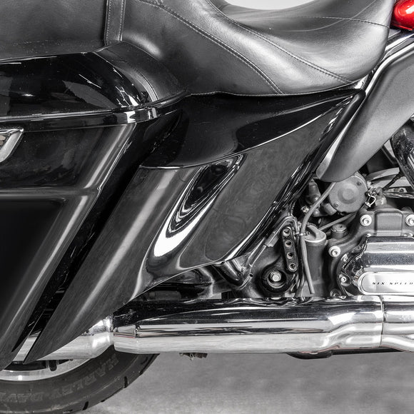 2009 - 2023 Harley Davidson Electra Glide Road King Black ABS Plastic Stretched Extended Side Panel Cover - Mofun - 90211002