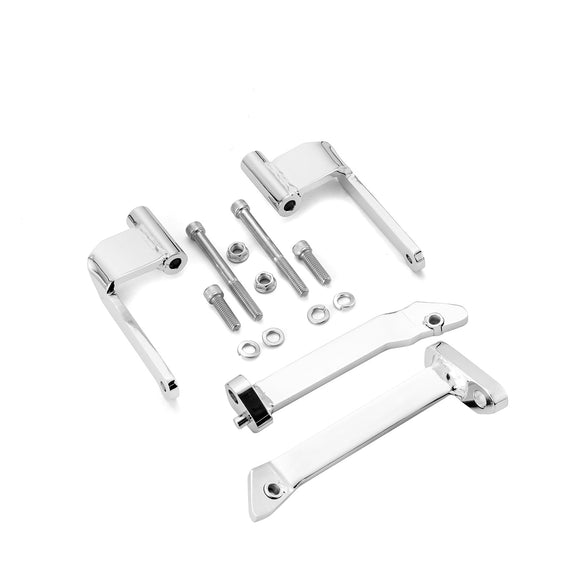 2009 - 2024 Harley Davidson FLHT FLHR FLTR FLHX Steel 2" Forward 1" Outward Driver Floorboard Relocation Brackets - Mofun - 90420021