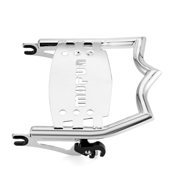 2009 - 2024 Harley Road King Road Glide Chrome Solid Steel Crown Style Luggage Rack - Mofun - 90205092