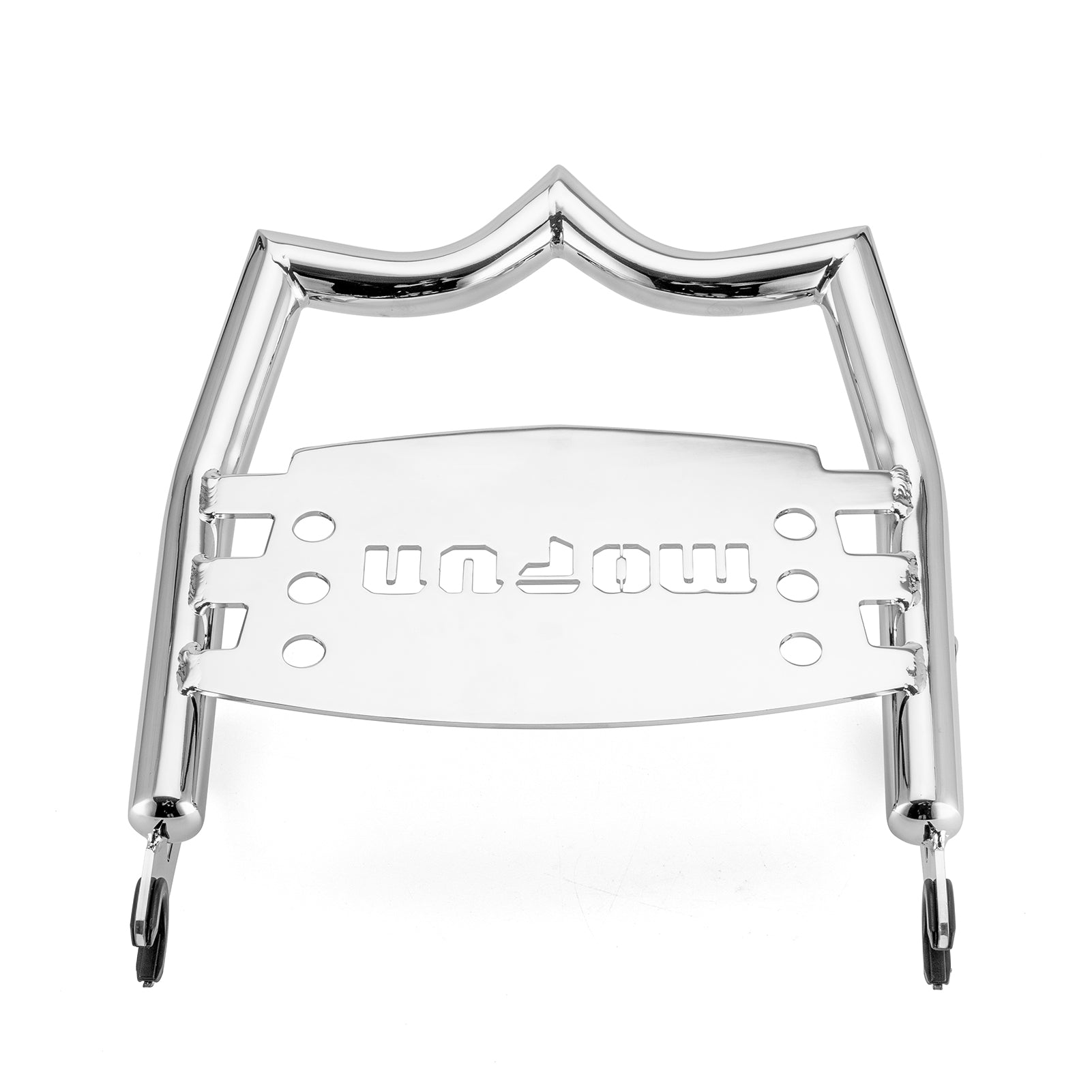 2009 - 2024 Harley Road King Road Glide Chrome Solid Steel Crown Style Luggage Rack - Mofun - 90205093