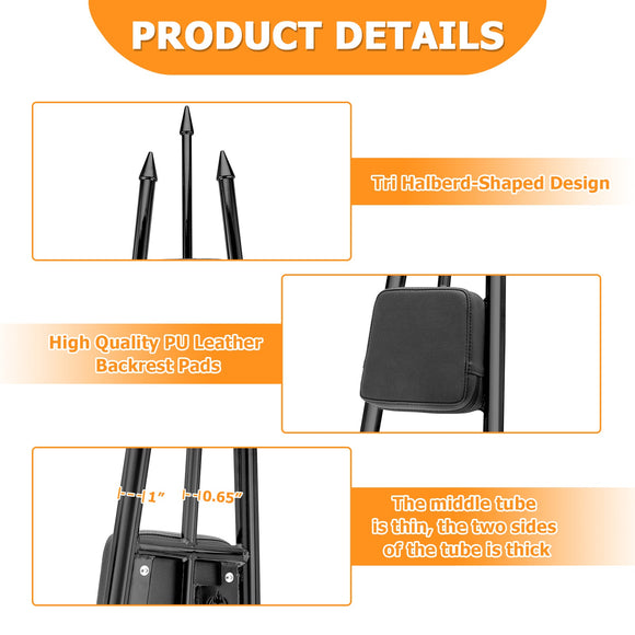 2009 - 2024 Harley Touring 31" Tri Halberd - Shaped Quick Detachable Passenger Backrest Sissy Bar - Mofun - 90302108