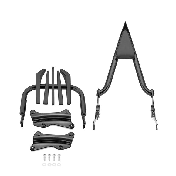 2009 - 2024 Harley Touring FLHX FLHT FLHR FLTR Passenger Backrest Sissy Bar&Luggage Rack&Docking Hardware Kit - Mofun - 90303004+90302098+90205091