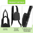 2009 - 2024 Harley Touring Road King FLHR Street Glide FLHX Gloss Black Dual Sharp - Angle 28" Passenger Backrest Sissy Bar - Mofun - 90302106