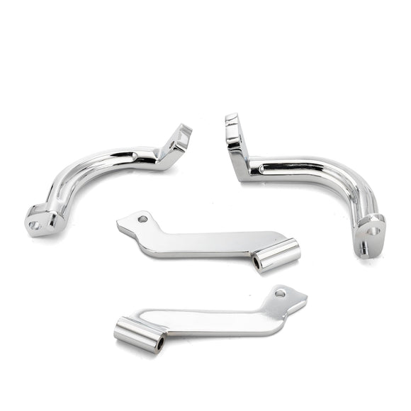2009 - 2025 Harley Touring Models Chrome Steel Driver Floorboard Footboard Mount Bracket Kit - Mofun - 90404005