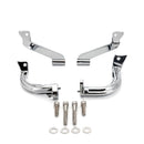 2009 - 2025 Harley Touring Models Chrome Steel Driver Floorboard Footboard Mount Bracket Kit - Mofun - 90404005