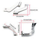 2009 - 2025 Harley Touring Models Chrome Steel Driver Floorboard Footboard Mount Bracket Kit - Mofun - 90404005
