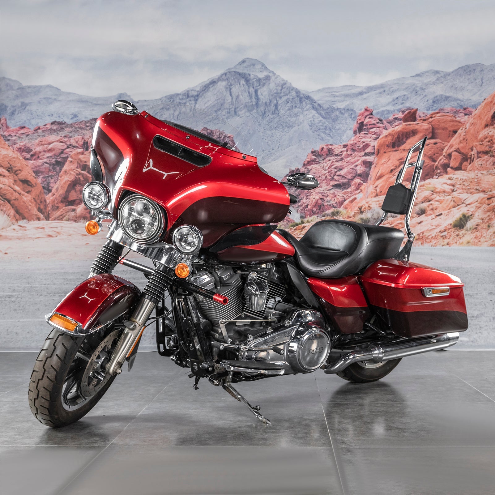 2009 - 2025 Harley Touring without Lower Fairing Steel High Front Highway Engine Guard Crash Bar - Mofun - 90201100