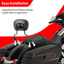2009 - 2026 Harley Touring Models Gloss Black 19.5" Passenger Sissy Bar Backrest - Mofun - 90302204