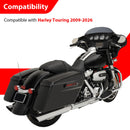 2009 - 2026 Harley Touring Models Gloss Black 19.5" Passenger Sissy Bar Backrest - Mofun - 90302204