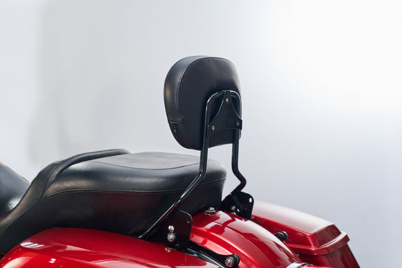 2009 - 2026 Harley Touring Models Gloss Black 19.5" Passenger Sissy Bar Backrest - Mofun - 90302204