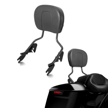 2009 - 2026 Harley Touring Models Gloss Black 19.5" Passenger Sissy Bar Backrest - Mofun - 90302204