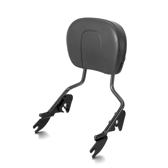 2009 - 2026 Harley Touring Models Gloss Black 19.5" Passenger Sissy Bar Backrest - Mofun - 90302204