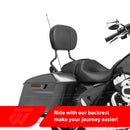 2009 - 2026 Harley Touring Models Gloss Black 19.5" Passenger Sissy Bar Backrest - Mofun - 90302204