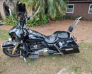 2009 - 2026 Harley Touring Road King FLHR Street Glide FLHX Gloss Black Dual Sharp - Angle 28" Passenger Backrest Sissy Bar - Mofun - 90302105