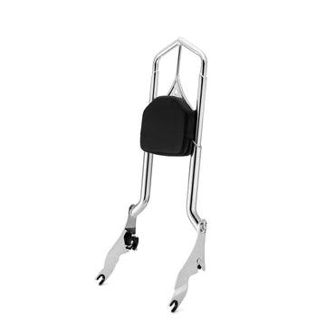 2009+ Harley Touring Road Glide Street Glide Solid Steel Throne Passenger Sissy Bar Backrest - Mofun - 90302103
