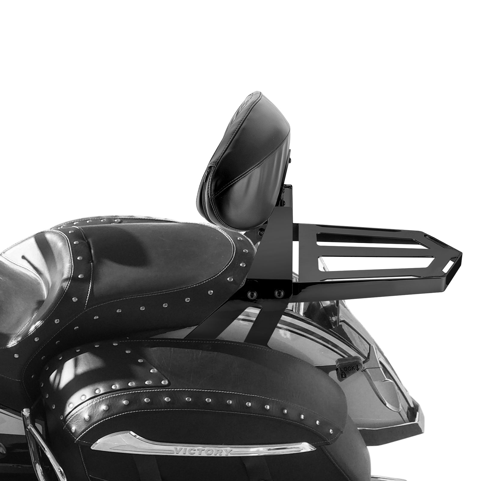 2010 - 2016 Cross Roads & Cross Country Passenger Sissy Bar Backrest Luggage Rack Kit - Mofun - 90302029