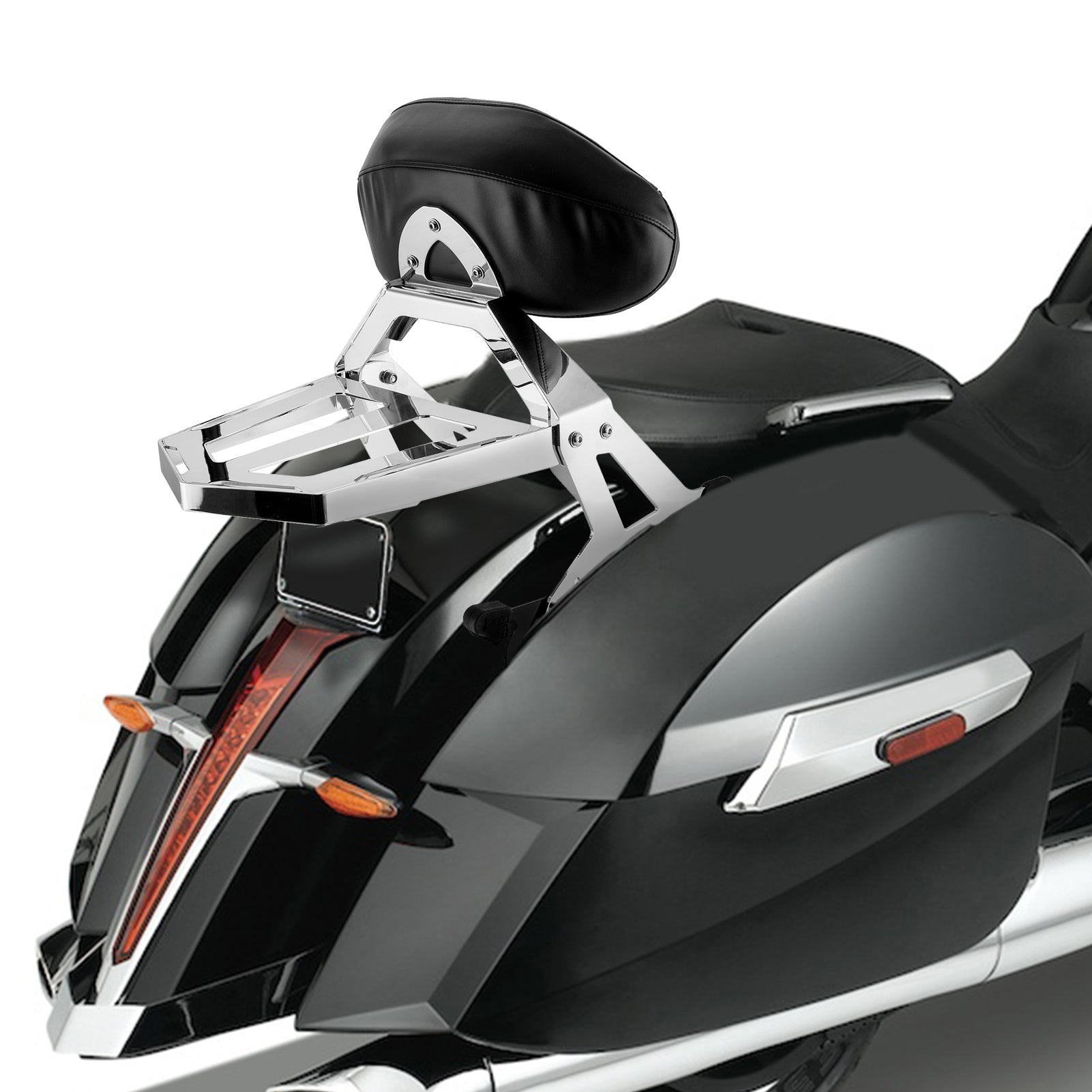 2010 - 2016 Cross Roads & Cross Country Passenger Sissy Bar Backrest Luggage Rack Kit - Mofun - 90302029