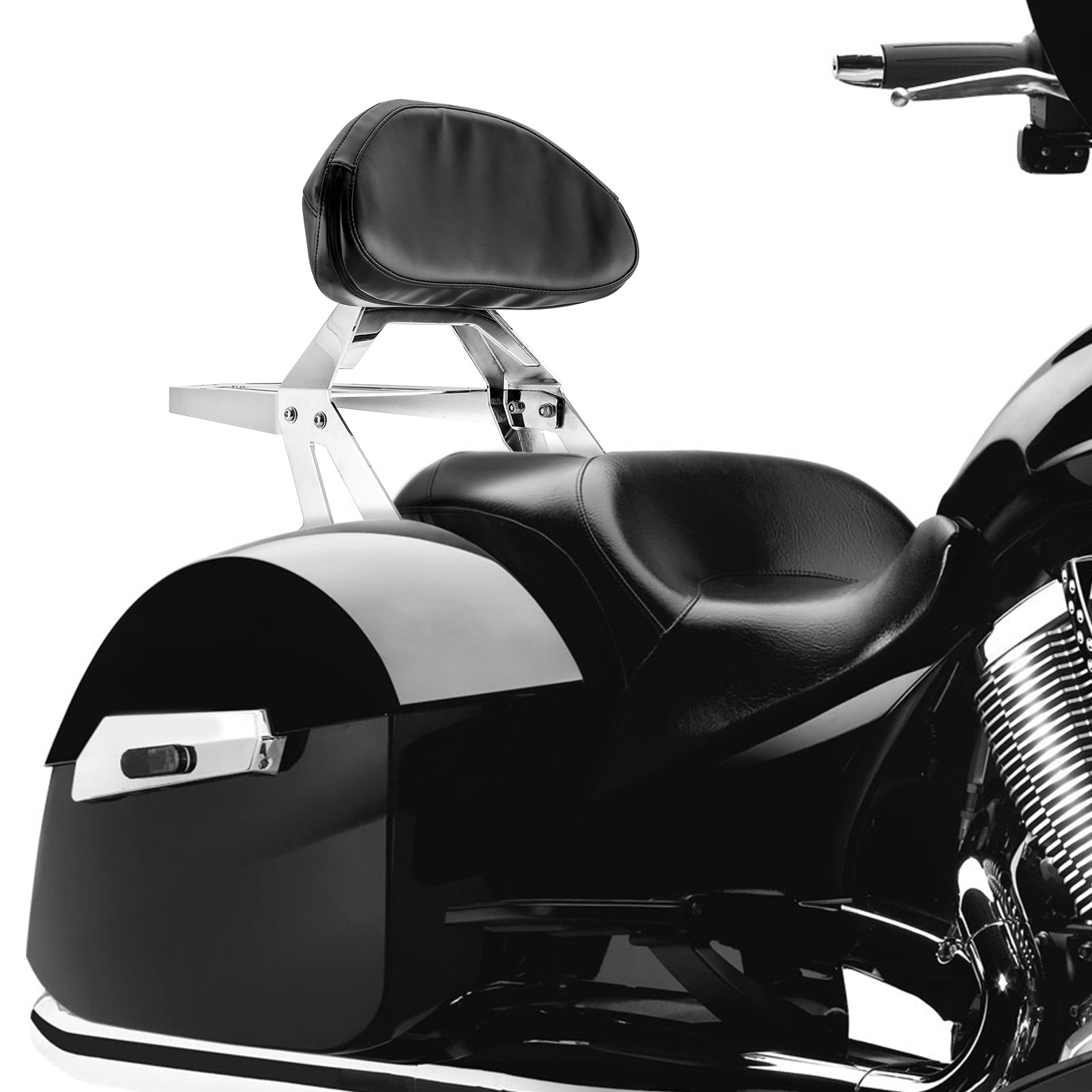 2010 - 2016 Cross Roads & Cross Country Passenger Sissy Bar Backrest Luggage Rack Kit - Mofun - 90302029