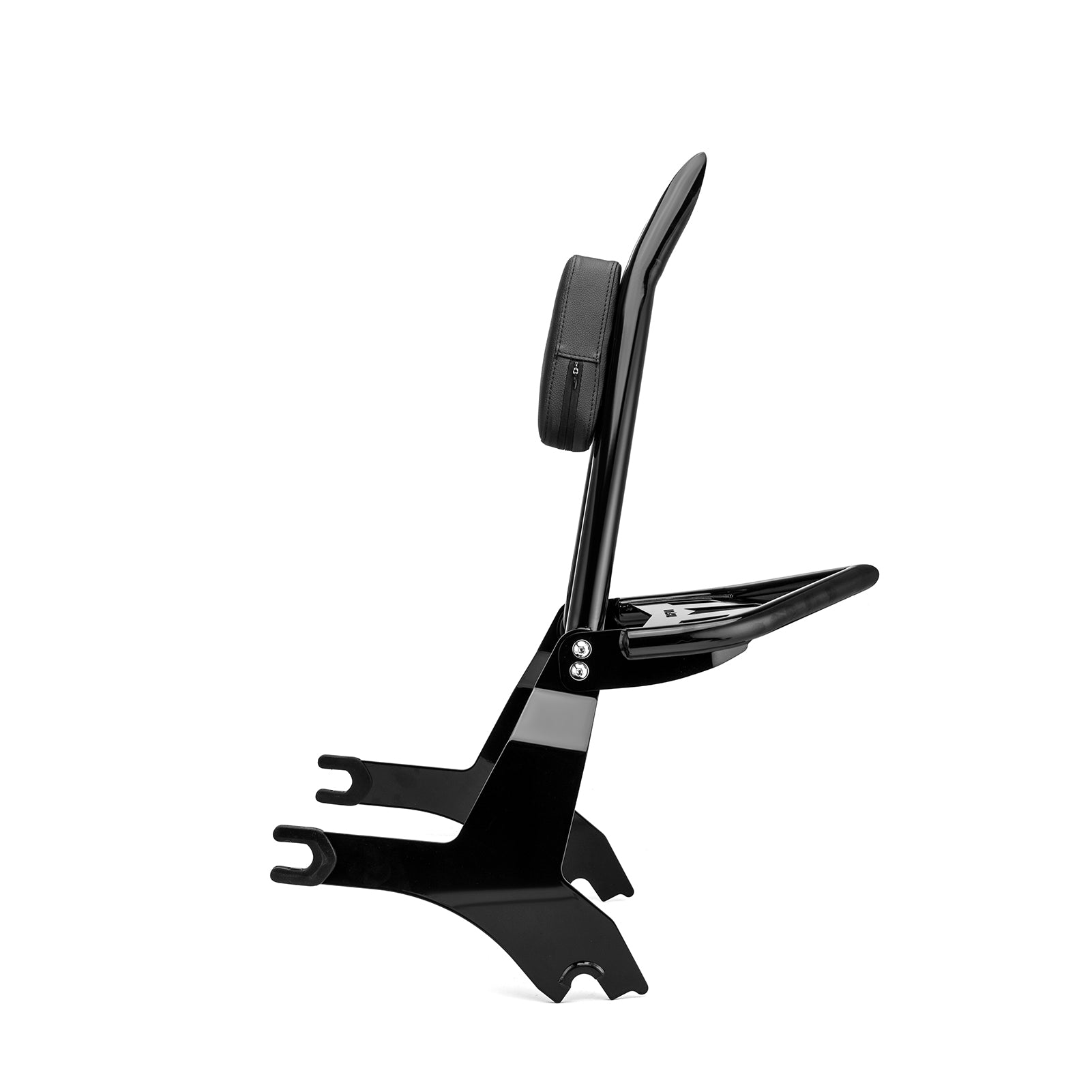 2010 - 2016 Victory Cross Roads and Cross Country Gloss Black Sharp Angle Passenger Backrest Sissy Bar with Luggage Rack - Mofun - 90302189