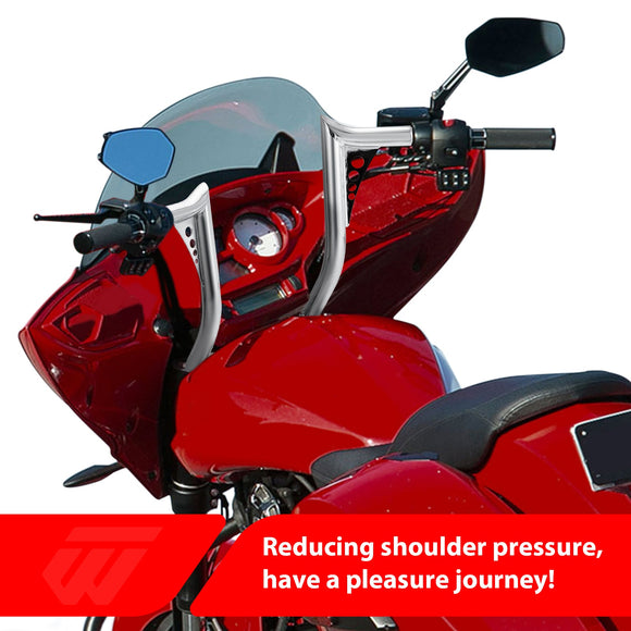 2010 - 2017 Victory Cross Country & Crossroads & Magnum Chrome 12" APE Hanger Bar - Sharp Handlebar - Mofun - 90101191