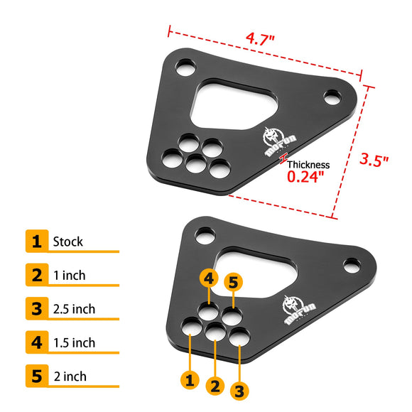 2011 - 2025 Suzuki GSX - R600 GSX - R750 GSX - R1000 Aluminum 1" - 2.5" Adjustable Rear Lowering Link Kit - Mofun - 90506017