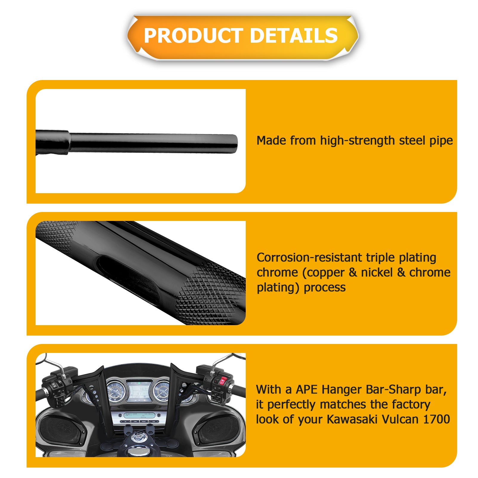 2011-2025 Kawasaki Vulcan 1700 Vaquero Voyager Gloss Black 12