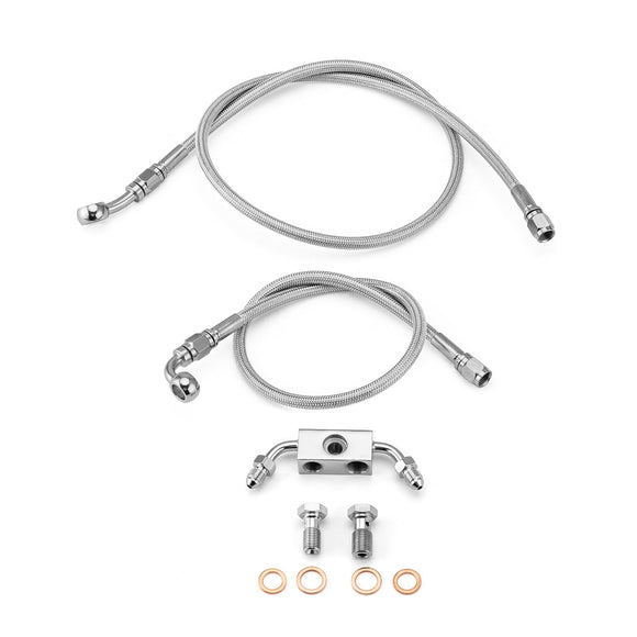 2012 - 2017 Harley Dyna Street Bob/Wide Glide w/ ABS Models Extended Length ABS Hydraulic Front Brake Line Kit (for 12" - 14" Handlebar) - Mofun - 90110262
