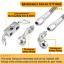 2012 - 2017 Harley Dyna Street Bob/Wide Glide w/ ABS Models Extended Length ABS Hydraulic Front Brake Line Kit (for 16" - 18" Handlebar) - Mofun - 90110264