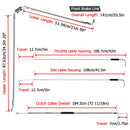 2012 - 2017 Harley Dyna w/ ABS Extended Length Upper ABS Upper Hydraulic Front Brake Line, Throttle and Idle Cable and Clutch Cable Kit (for 14" - 16" Handlebar w/ ABS) - Mofun - 90109052