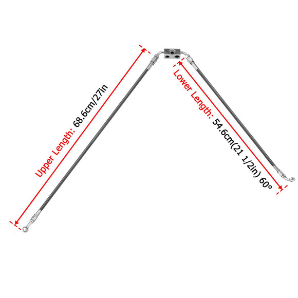 2012 - 2023 Harley Sportster XL883 XL1200 w/ ABS Extended Length ABS Hydraulic Front Brake Line Kit (for 12" - 14" Handlebar) - Mofun - 90110202