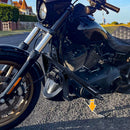 2014 - 2017 Harley Davidson Dyna Low Rider Wide Glide Black Steel Front Highway Engine Guard Crash Bar - Mofun - 90201083